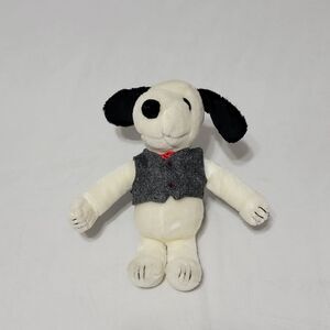 Vintage 1968 11” Snoopy Plush With Vest